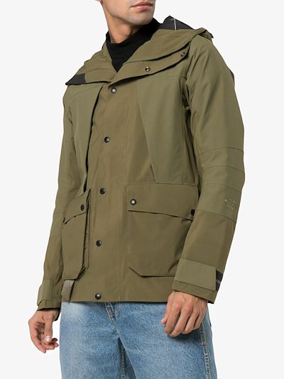 light brown north face jacket