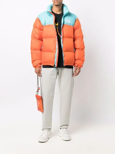 block colour puffer jacket