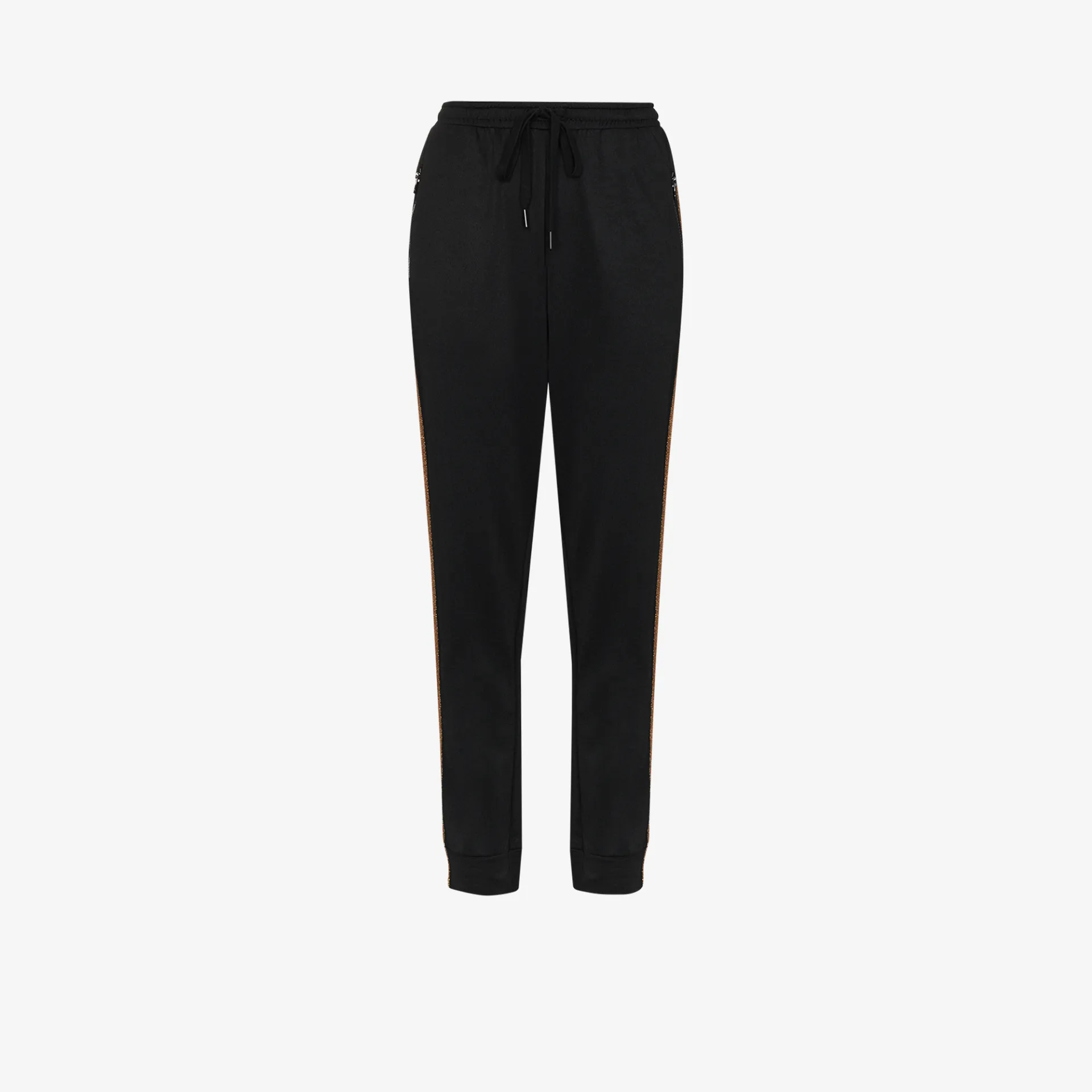metallic track pants