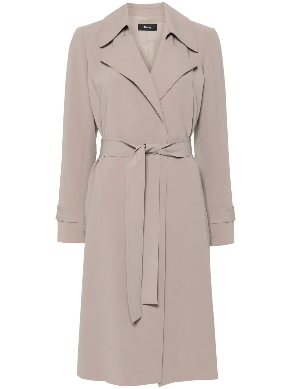 Theory Oaklane high quality O Relaxed Trench Coat in Crepe - Petite