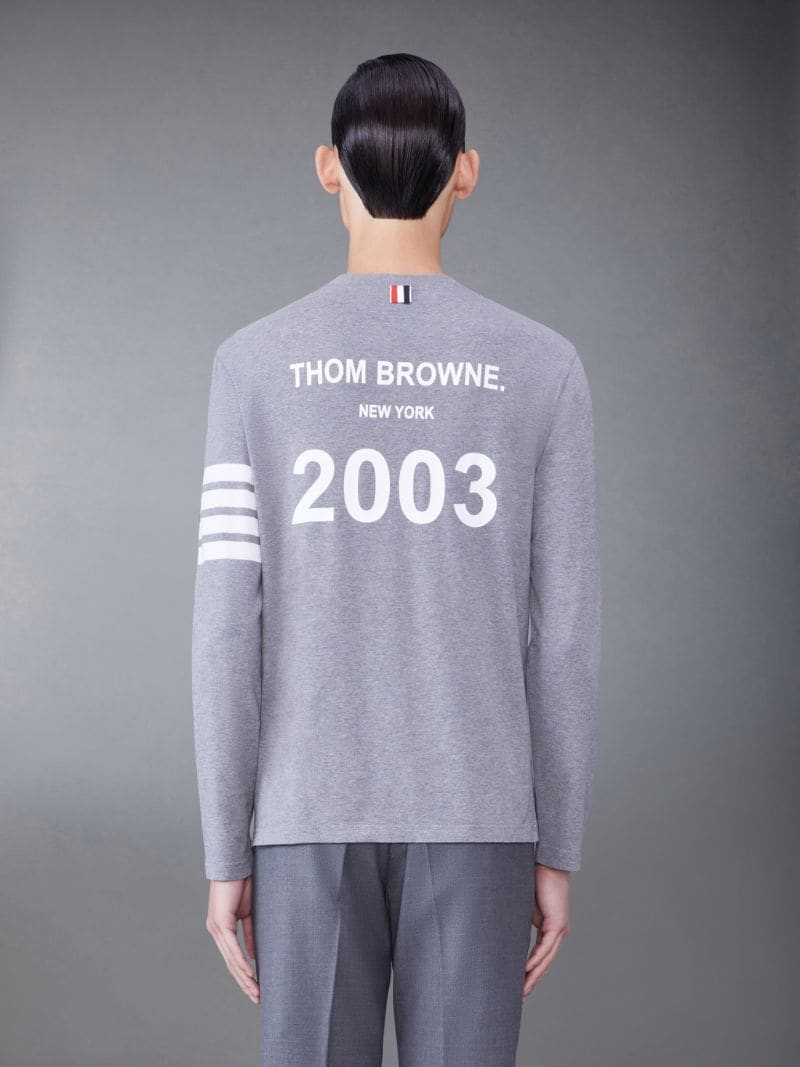 ジャージー2003 4バーTシャツグレー | Thom Browne 公式オンラインサイト