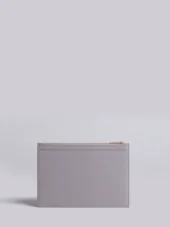スモールジッパータブレットホルダー (29.5 X 20CM) コントラスト4BARストライプ ペブルグレイン&カーフレザー