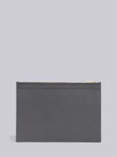 小号碎石纹小牛皮三色斜条纹嵌花拉链皮套(29.5X20 CM)