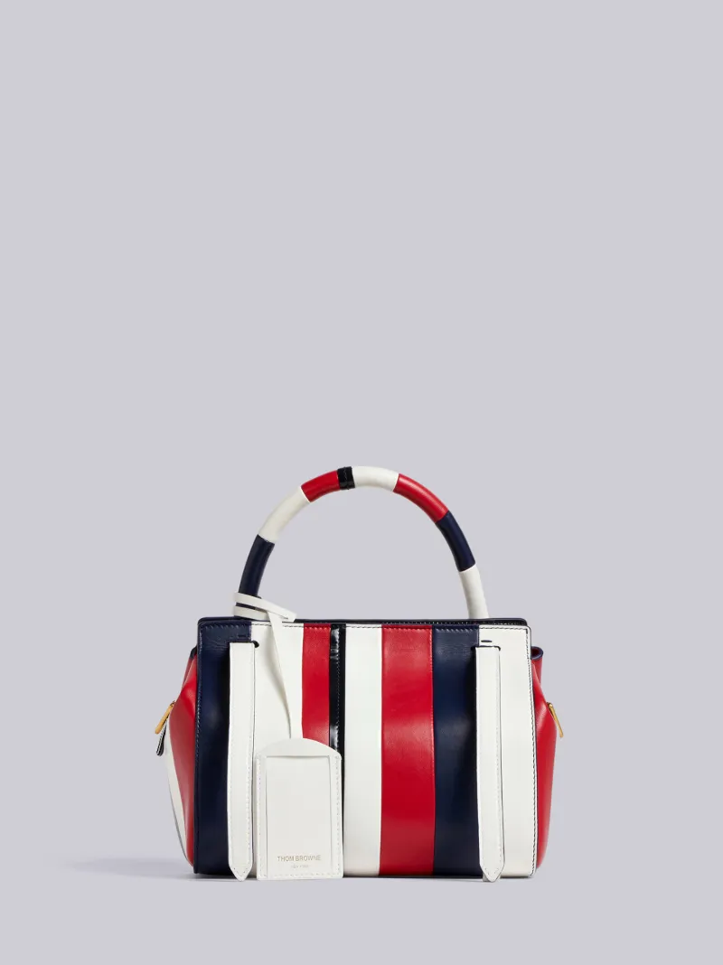3-Strap Small RWB Patchwork Bag | Thom Browne