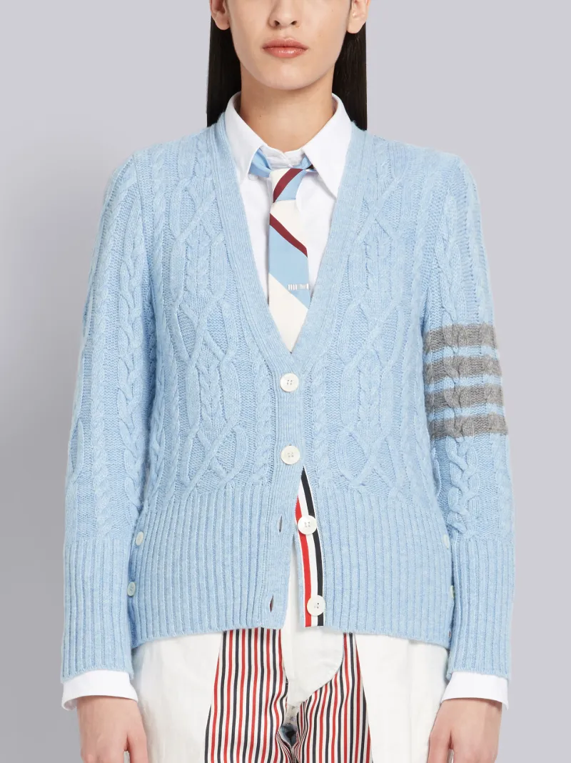 4-Bar Aran Cable Cardigan | Thom Browne
