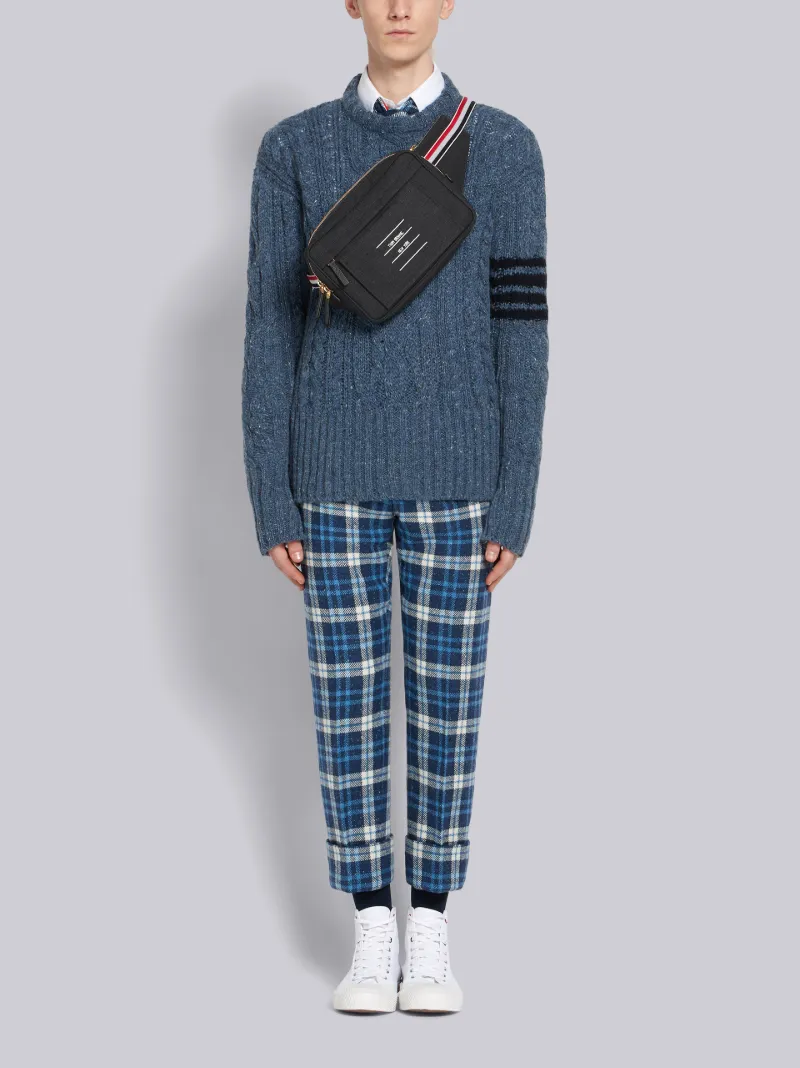 4-bar Aran Cable Donegal Pullover | Thom Browne