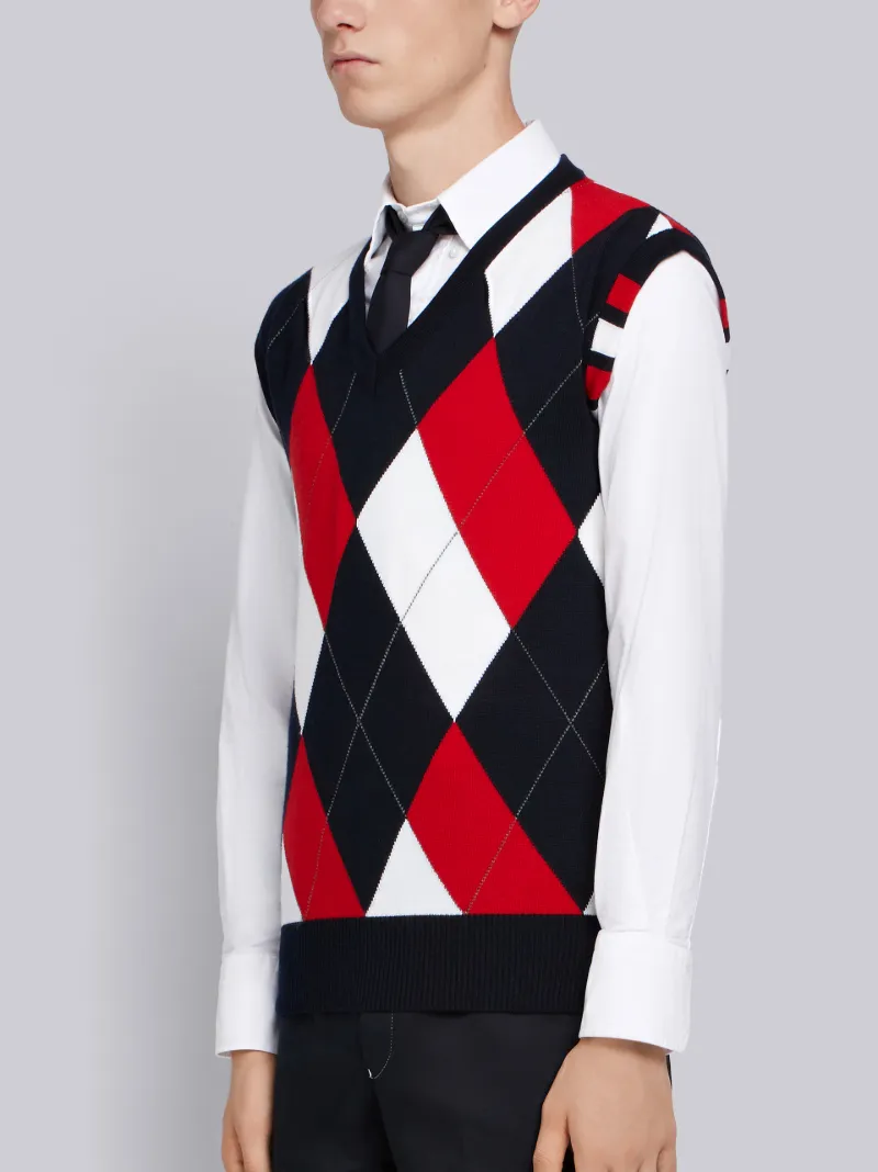 argyle v neck sweater vest