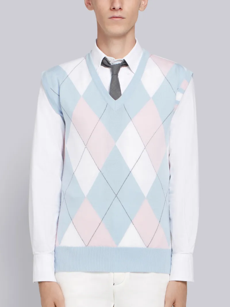 argyle v neck sweater vest