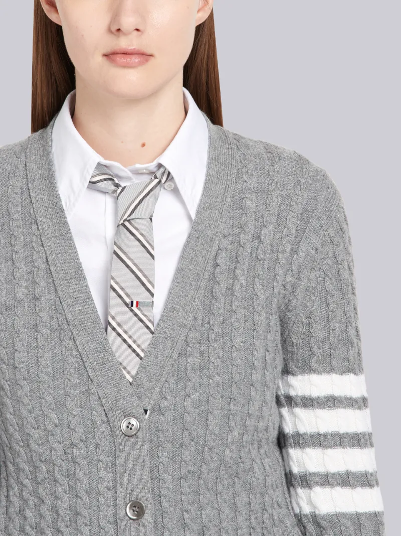 4-Bar Baby Cable Cashmere Cardigan