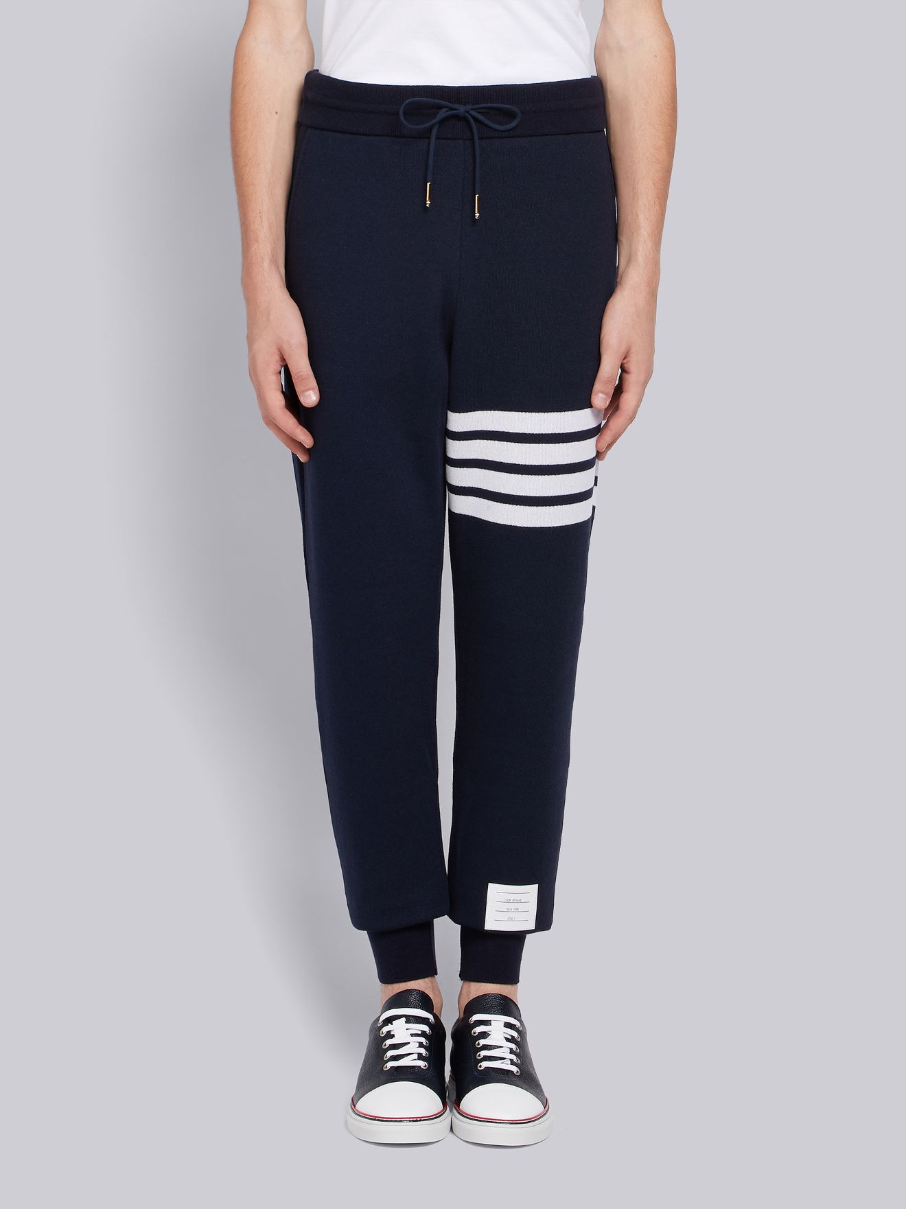 thom browne navy sweatpants