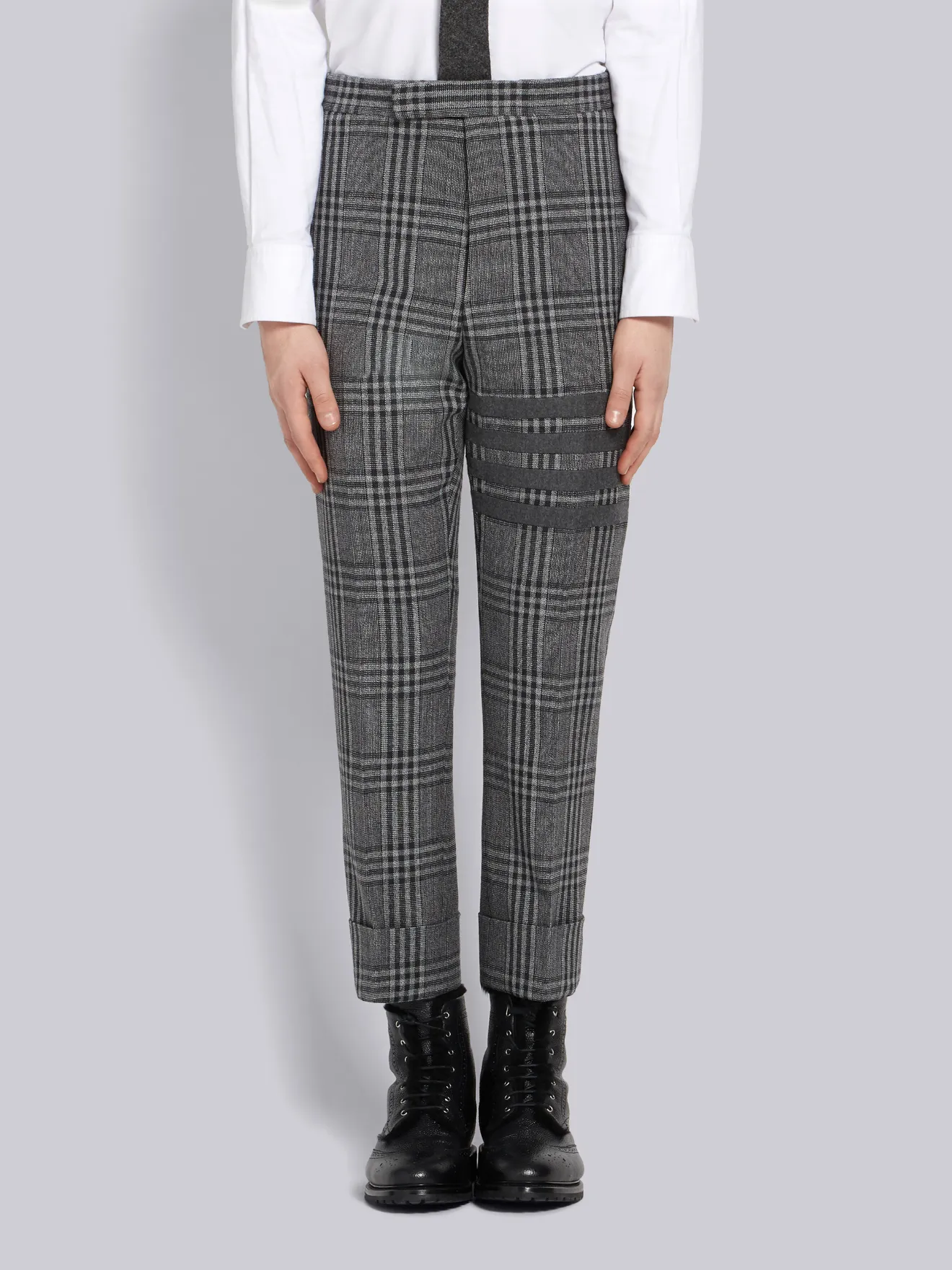 checkered skinny trousers