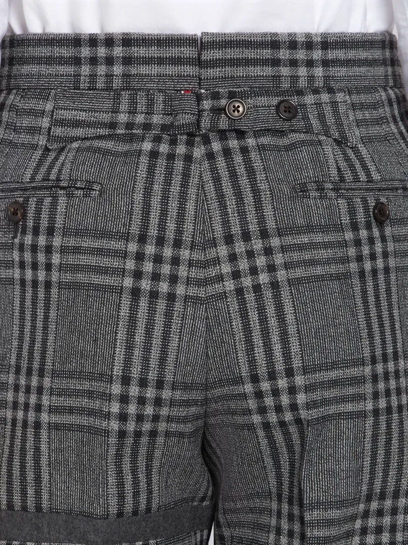 4-bar checkered trousers