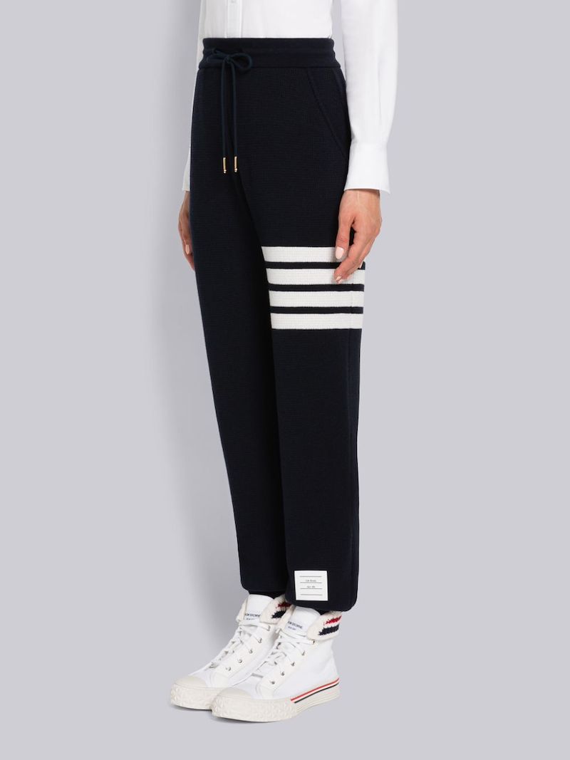4-Bar drawstring track pants