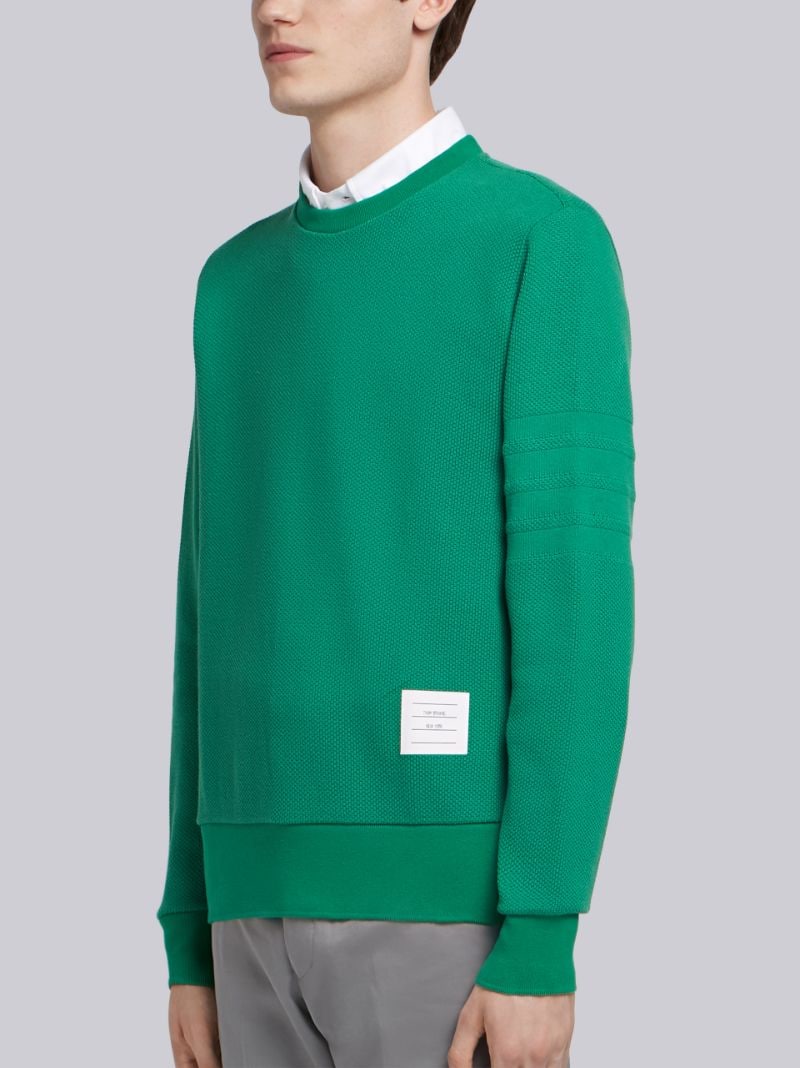 4-Bar Honeycomb Piqué Sweatshirt | Thom Browne