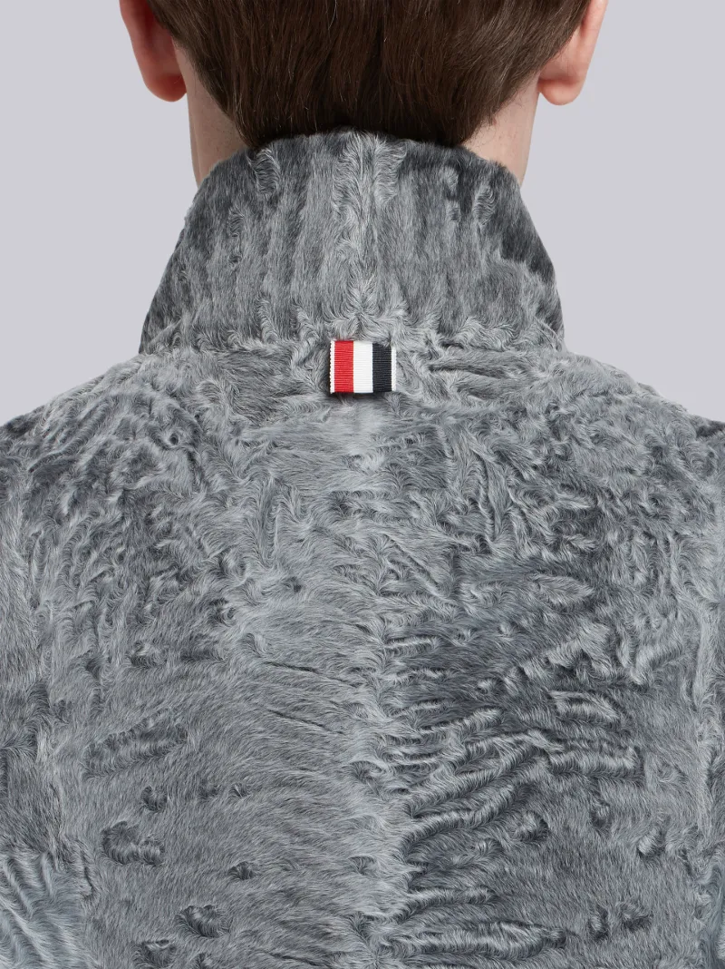 4-Bar intarsia textured jacket