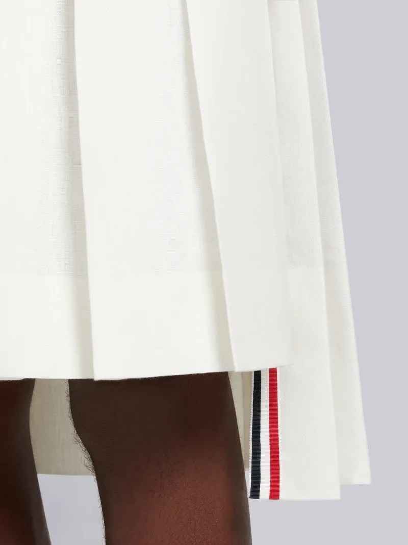 4-bar knee-length pleated skirt