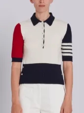 4-Bar knitted polo shirt