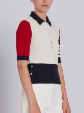 4-Bar knitted polo shirt