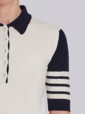 4-Bar knitted polo shirt