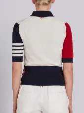 4-Bar knitted polo shirt