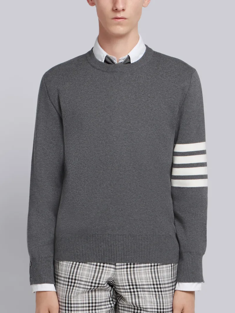 4-Bar Milano Stitch Pullover| Thom Browne