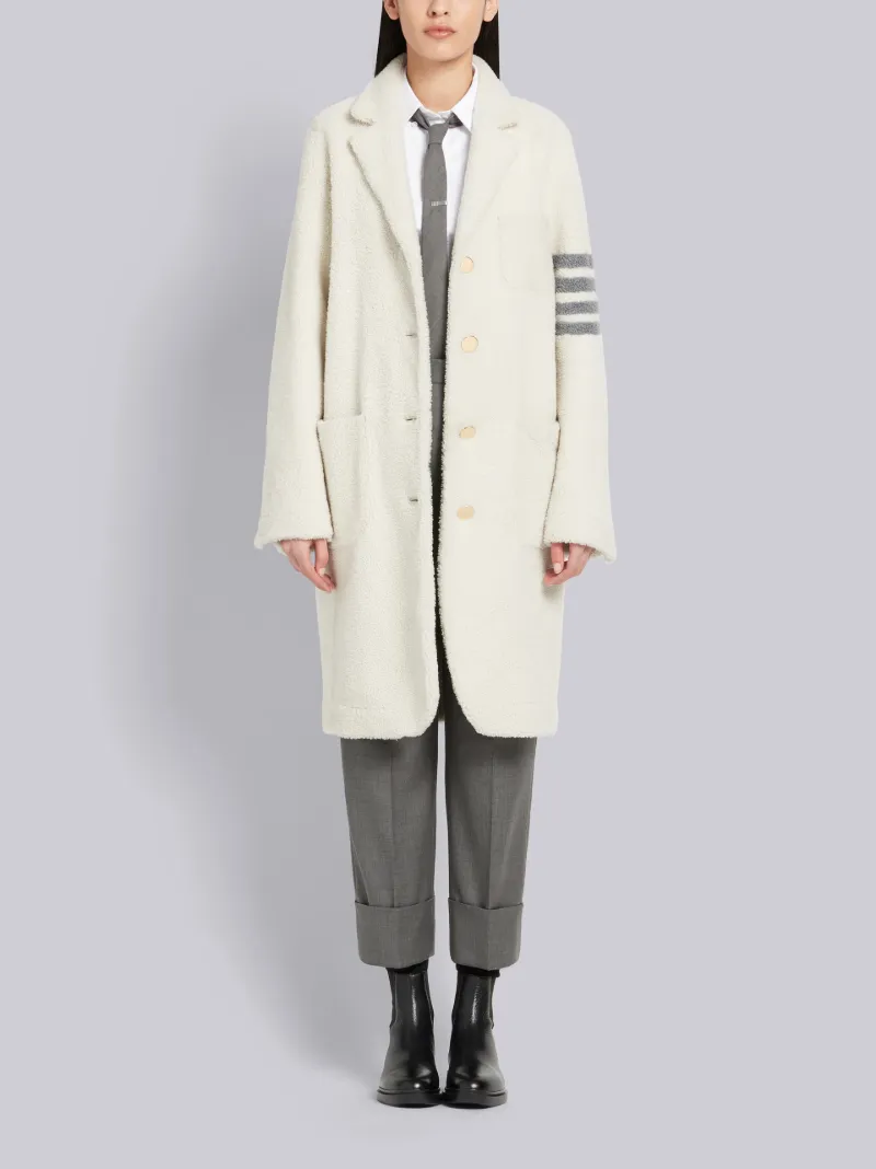 4-Bar Narrow Oversized Sack Overcoat