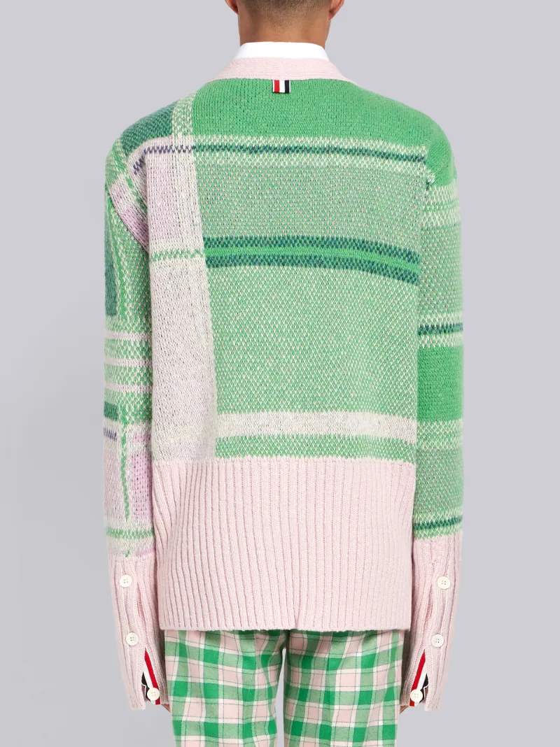 green plaid cardigan