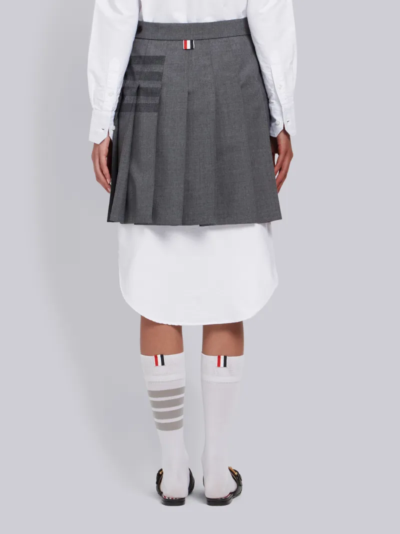 4-Bar Pleated Mini Skirt | Thom Browne