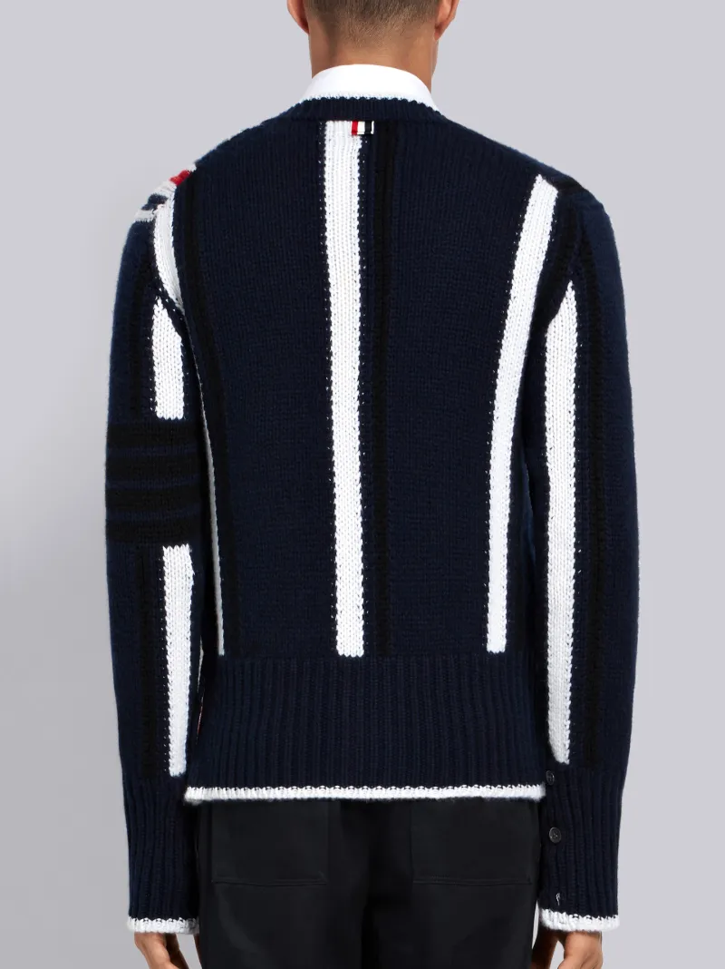 4-Bar Repp Stripe Cardigan