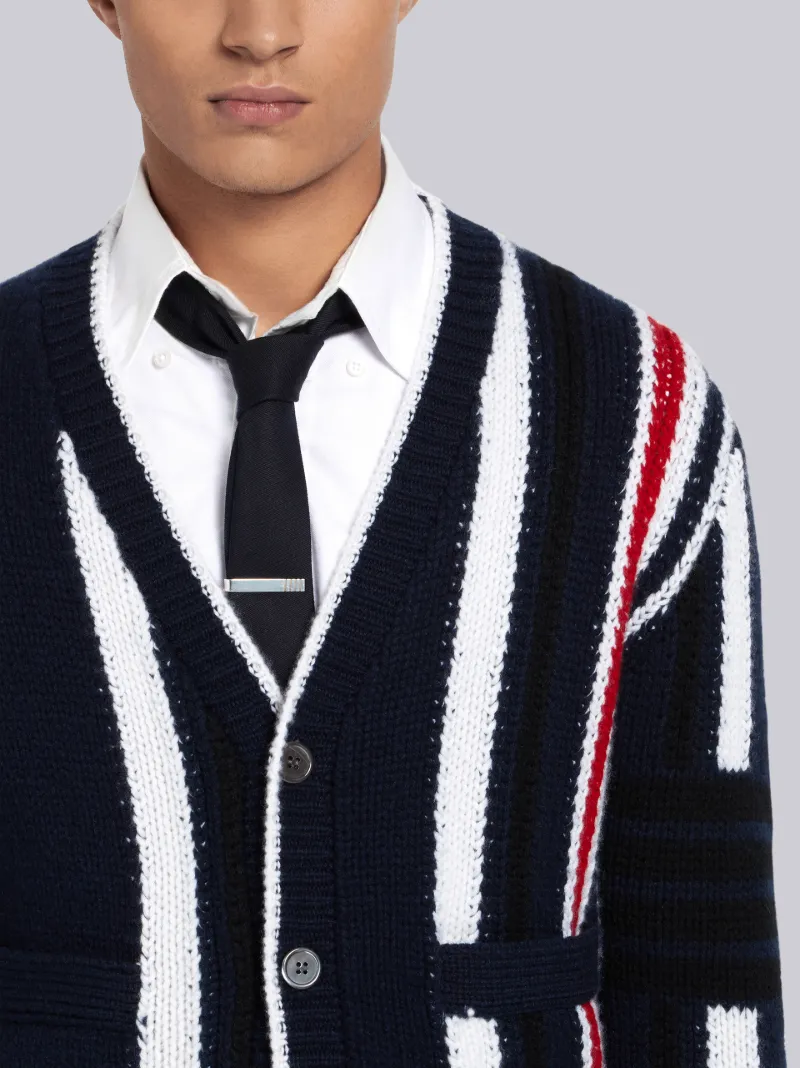 4-Bar Repp Stripe Cardigan