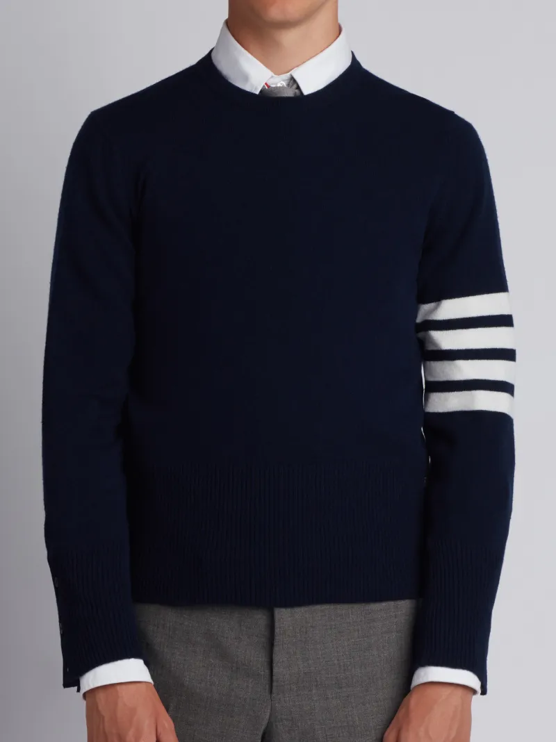 4-Bar Short Cashmere Pullover|Thom Browne