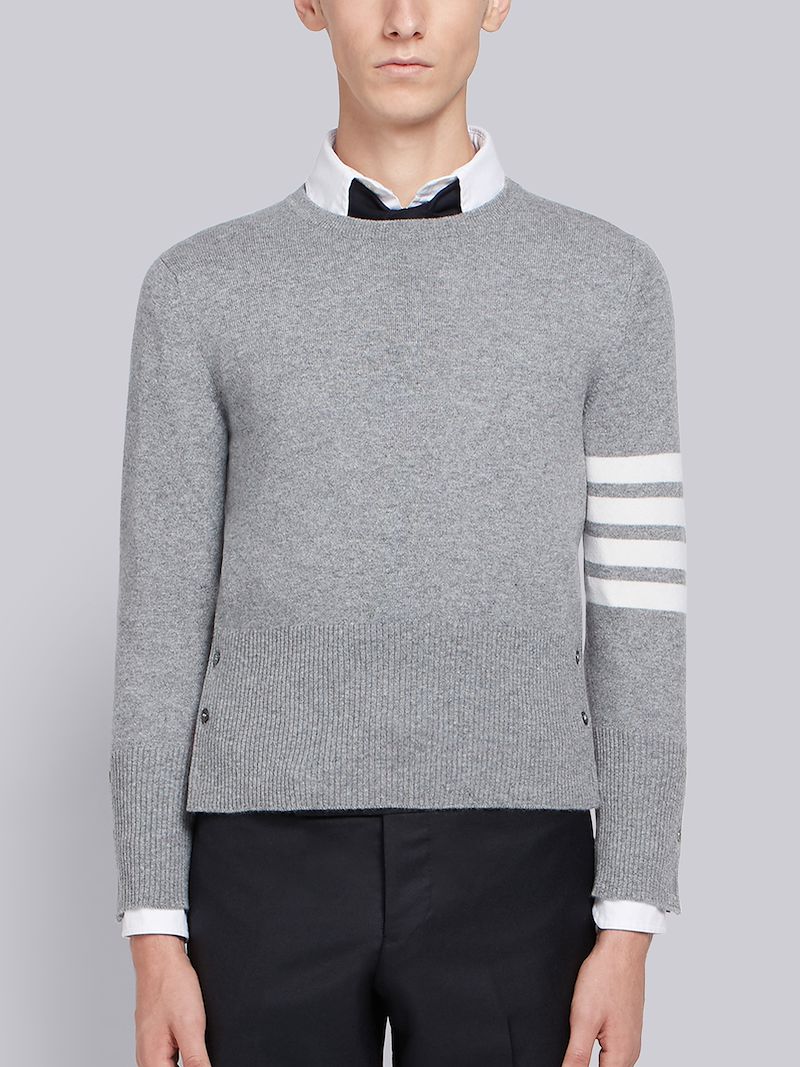 4-Bar Short Cashmere Pullover