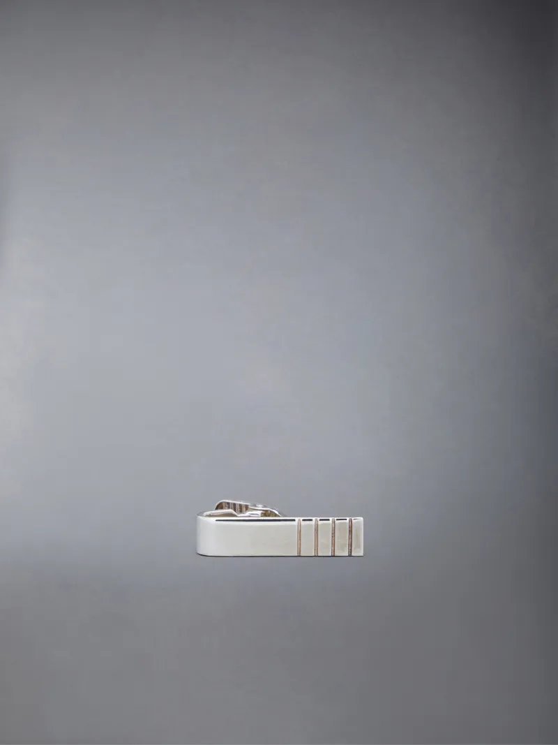 4-Bar Silver Short Tie Bar
