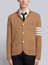 4-bar Stripe Camel Hair Sport Coat