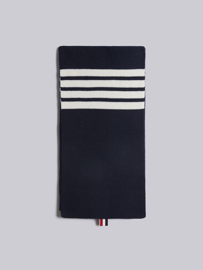 4-Bar stripe cashmere scarf