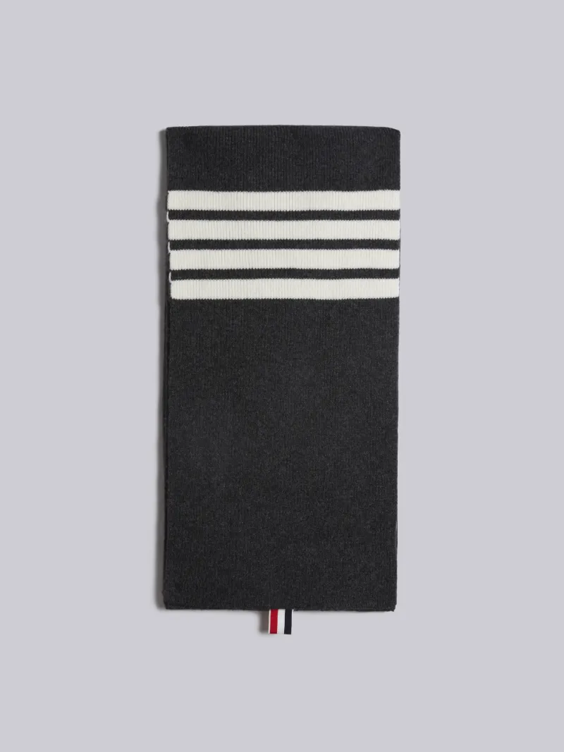 4-Bar stripe cashmere scarfグレー | Thom Browne 公式オンラインサイト