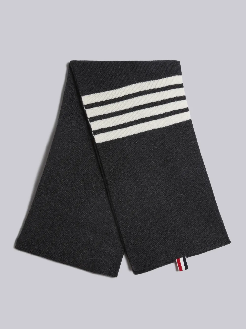 4-Bar stripe cashmere scarfグレー | Thom Browne 公式オンラインサイト