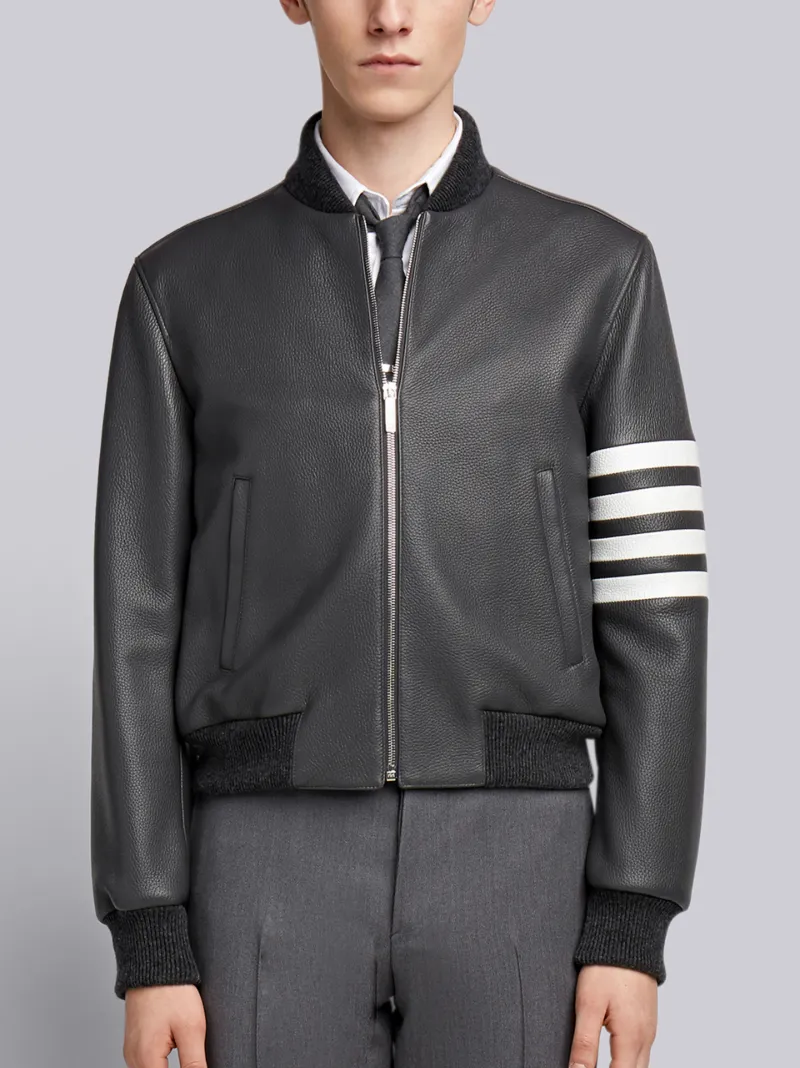 4-bar Stripe Deerskin Blouson Jacket