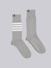 4-Bar Stripe Lightweight Cotton Mid-Calf Socks