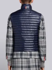 4-Bar Stripe Quilted Down Fill Satin-finished Tech Vest