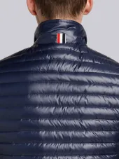 4-Bar Stripe Quilted Down Fill Satin-finished Tech Vest