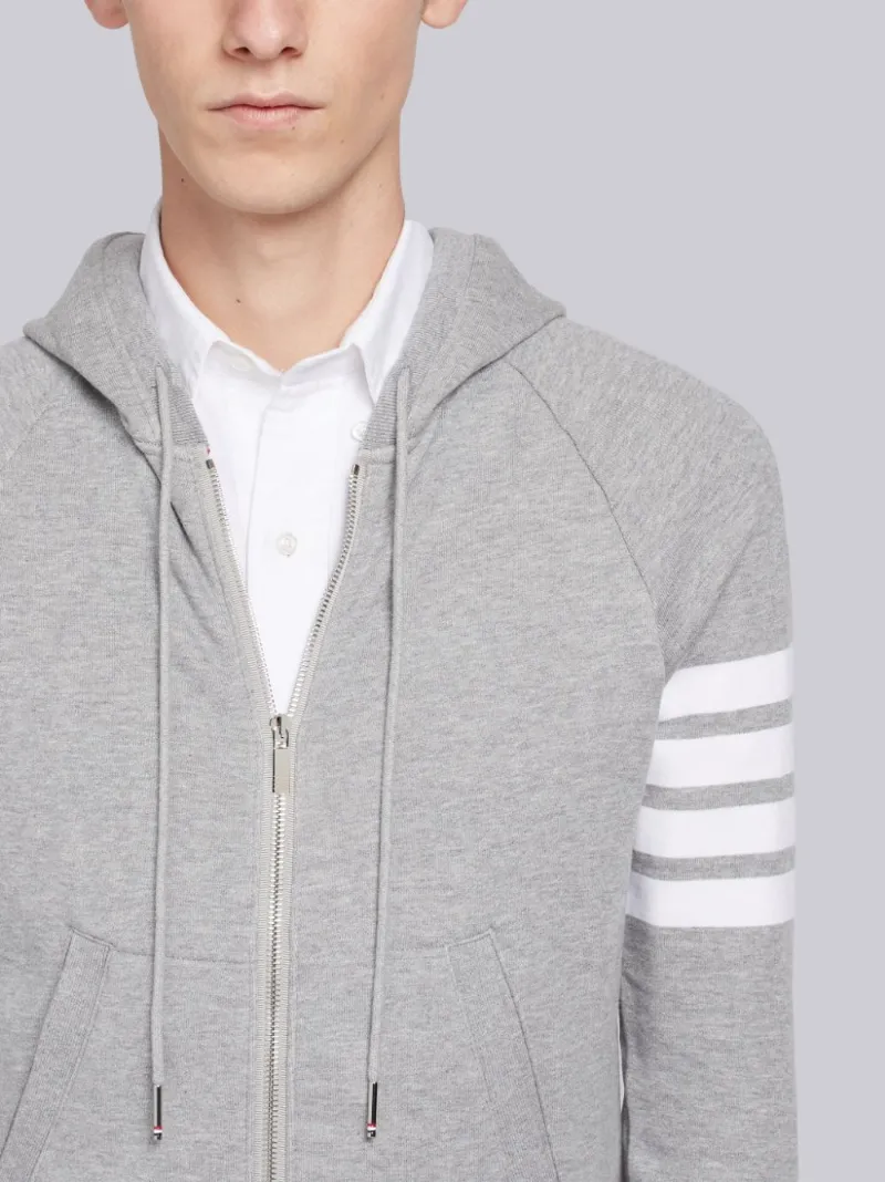 4-Bar zip-up hoodie
