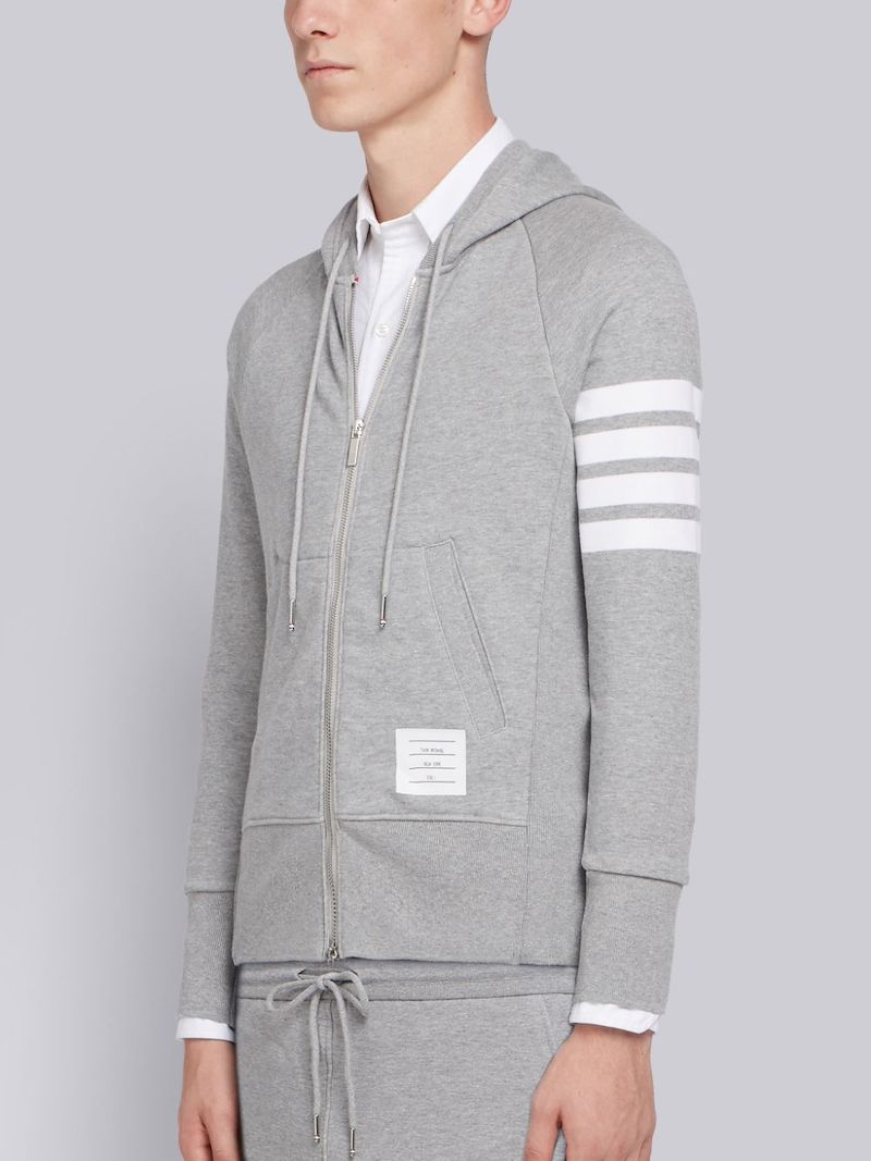 4-Bar zip-up hoodie