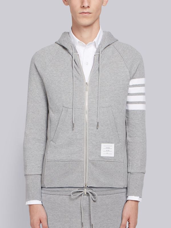 4-Bar zip-up hoodie