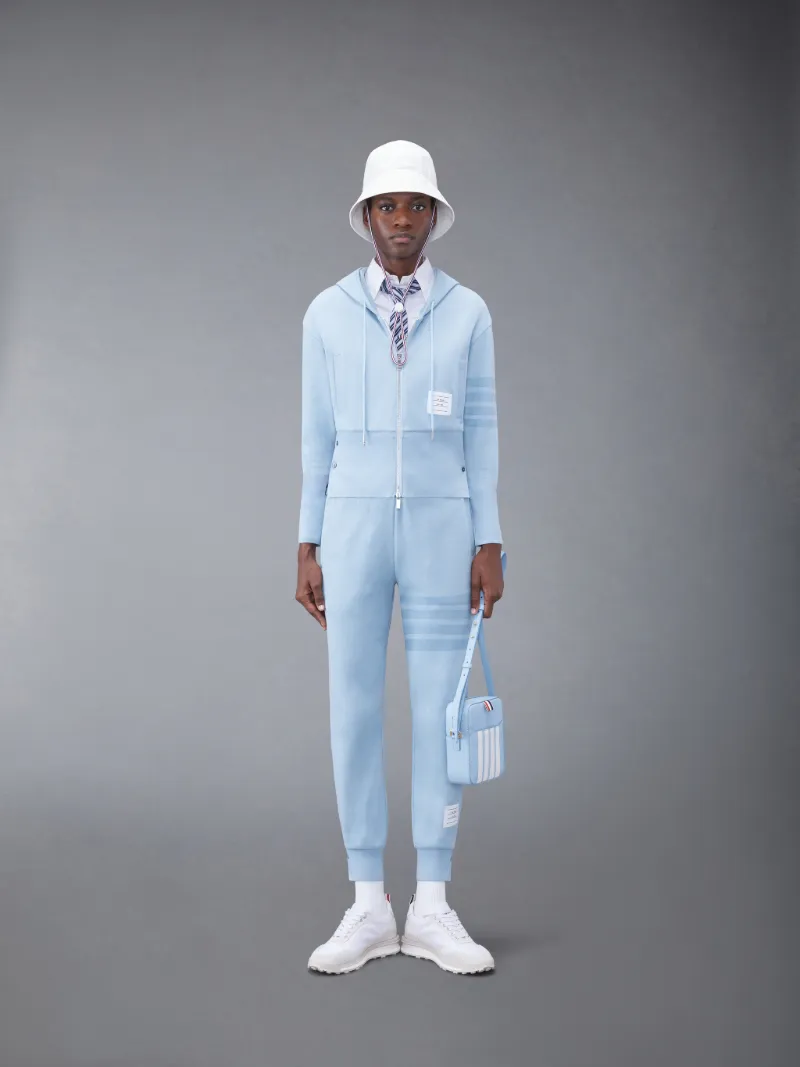 ダブルフェイスニット4バースウェットパンツブルー | Thom Browne 公式 