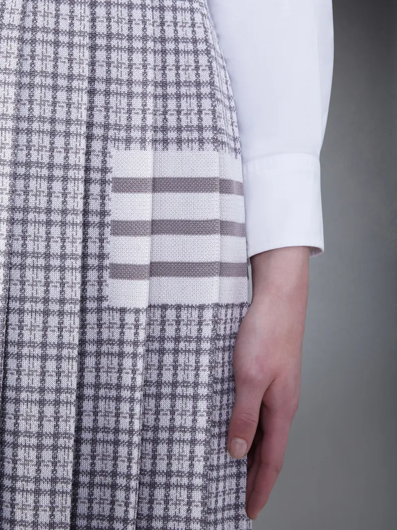 THOM BROWNE 4 BAR チェック柄 スカート グレー ホワイト