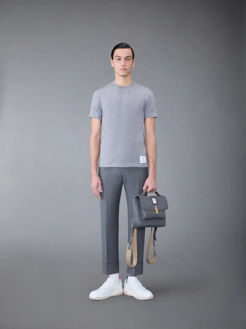 ウールジャージー 4BAR ショートスリーブ Tシャツグレー | Thom Browne 