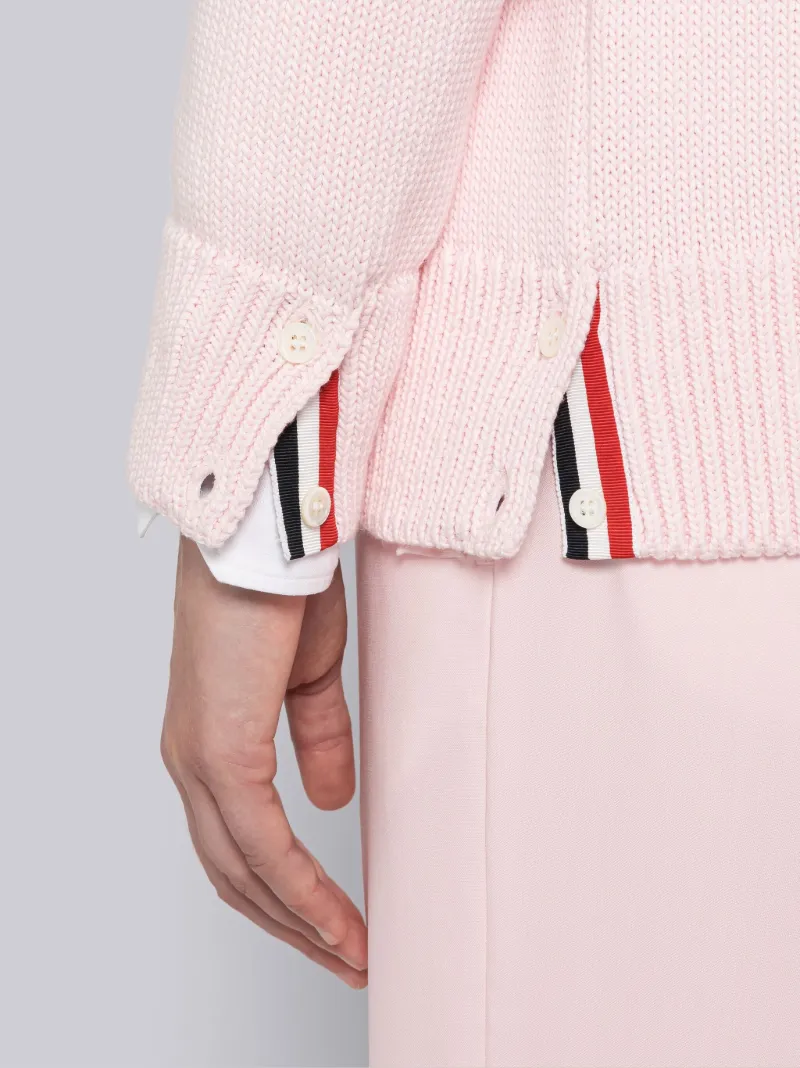 THOM BROWNE ピンク Vネック カーディガン サイズ4