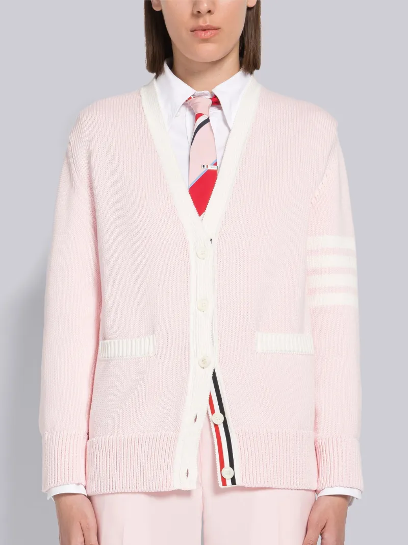 THOM BROWNE ピンク Vネック カーディガン サイズ4 31000889_60180418_600.jpg