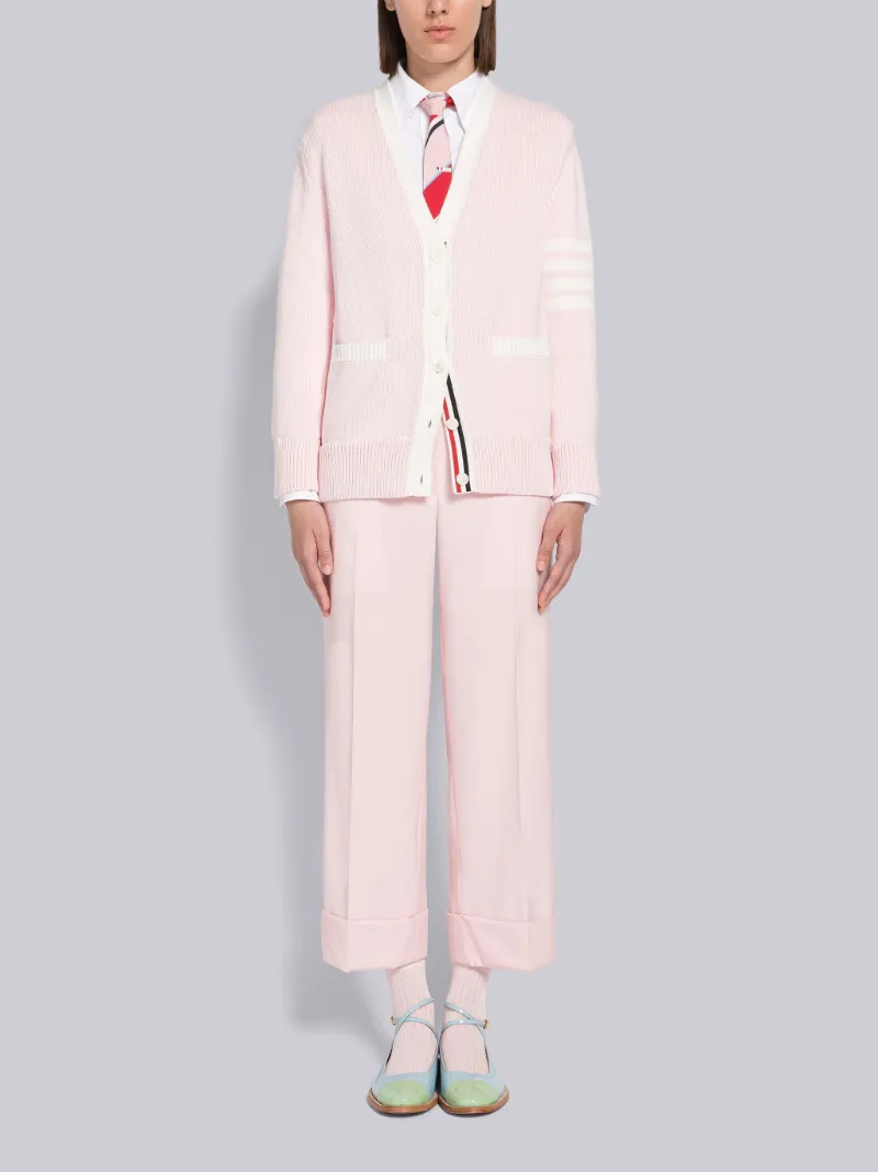THOM BROWNE ピンク Vネック カーディガン サイズ4 THOM BROWNE ピンク Vネック カーディガン サイズ4